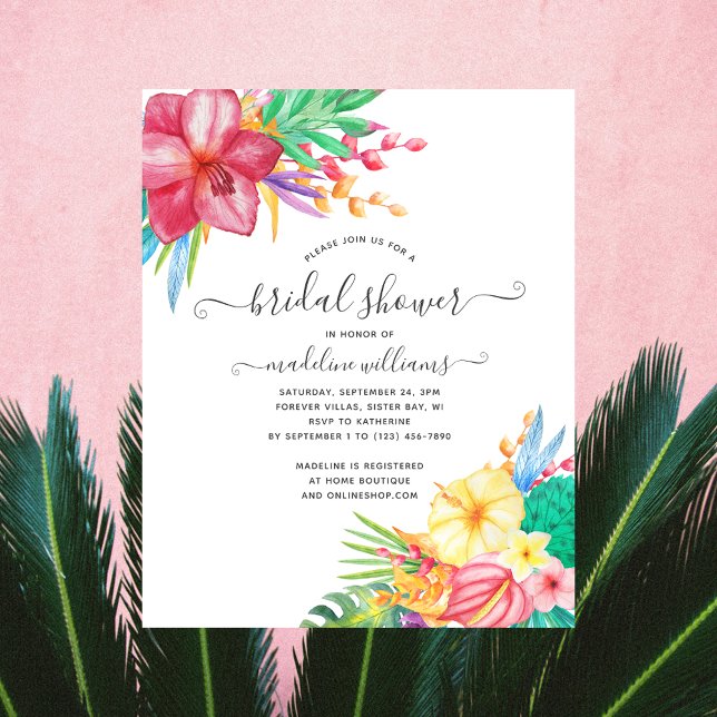 BUDGET Colourful Tropical Floral Bridal Shower (Creator Uploaded)