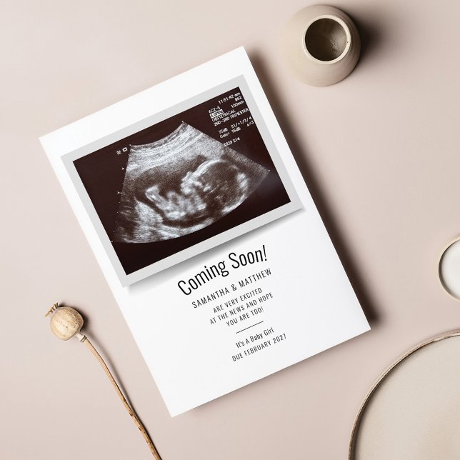 Budget Coming Soon Ultrasound Photo Pregnancy Flyer (Creator Uploaded)