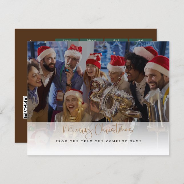 Budget Company Photo Logo Merry Christmas (Front/Back)