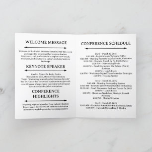 Budget Conference Event Business Meeting Schedule  Program