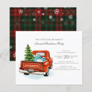 Budget Corporate Family Christmas Party Invitation