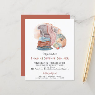 Budget Cosy Home Thanksgiving Dinner Invitation