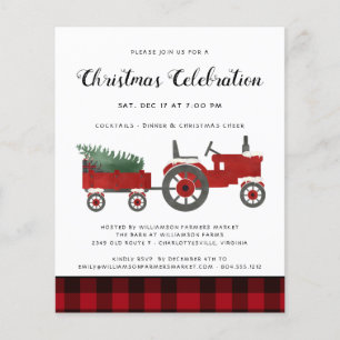 Budget Country Rustic Christmas Party Flyer