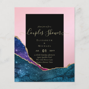 BUDGET Couples BRIDAL SHOWER - AGATE Gold Flyer