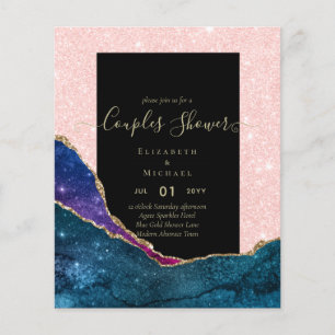 BUDGET Couples BRIDAL SHOWER - AGATE Gold Flyer