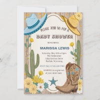 Budget cowboy Bleu Yellow Western boots felt hat