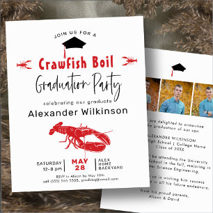BUDGET Crawfish Boil 3 Photo GRAD BBQ Invitation
