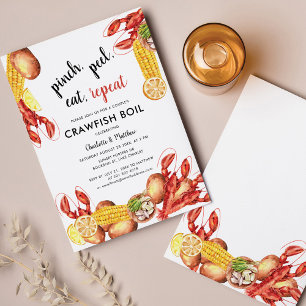 Budget Crawfish Boil Engagement Party Invitation