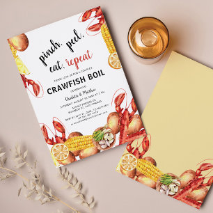 Budget Crawfish Boil Engagement Party Invitation