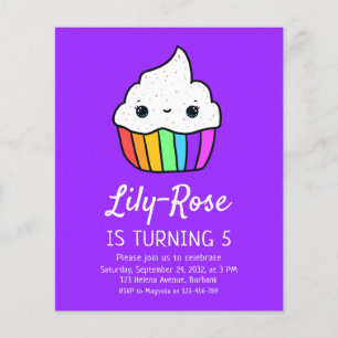 Budget Cupcake Kid's Birthday Party Invitation