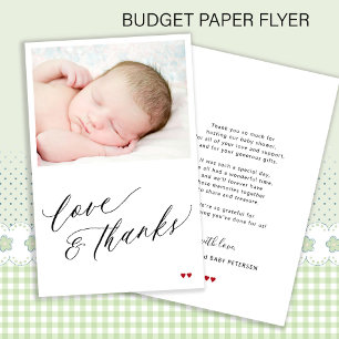 Budget custom baby photo love thanks thank you  flyer