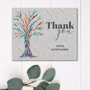 Budget Custom Name Tree of Life Thank You Card