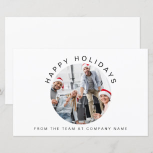 Budget Custom Photo Company Logo Christmas Card