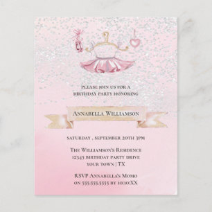 Budget Cute  Ballet Shoes & Tutu Birthday Party