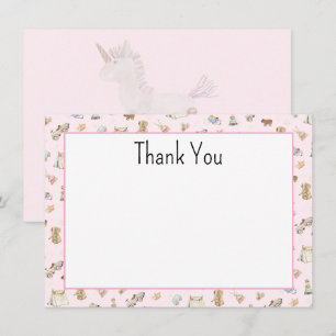 Budget, Cute Minimalist Pink Baby Shower Thank You Card