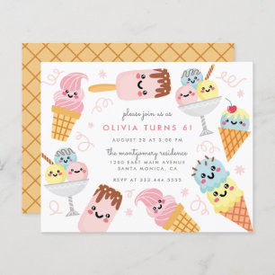 Budget Cute Pastel Ice-cream Kid's Birthday Party