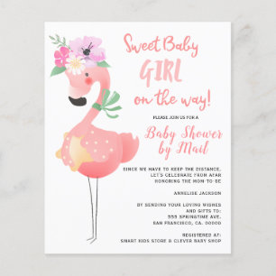 BUDGET cute pink flamingo baby shower by mail