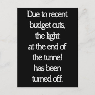 Budget Cuts Postcard