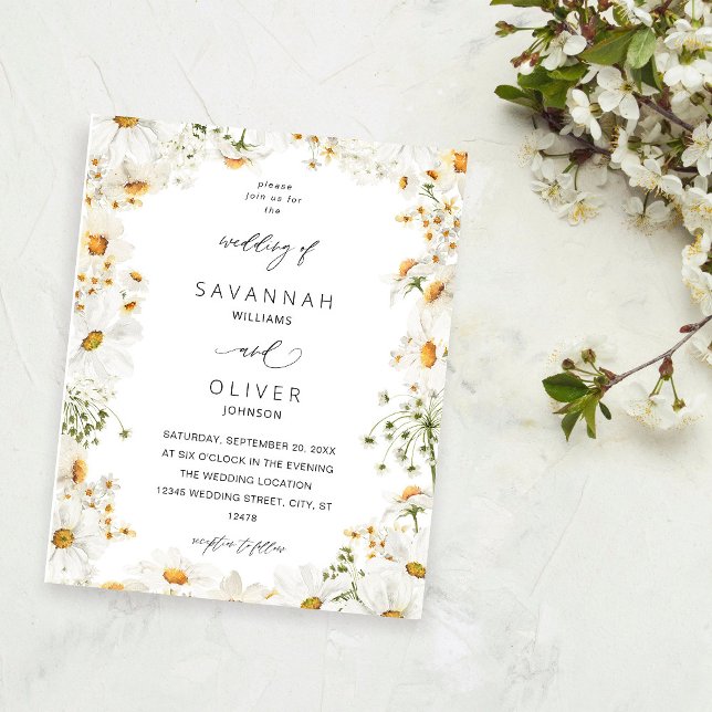 Budget Daisy White Floral Flyer (Creator Uploaded)