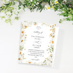 Budget Daisy White Floral Wedding<br><div class="desc">** SATIN PAPER IS PAPER THIN. UPGRADE THE PAPER FOR A THICKER PAPER. HAS AN OPTION FOR ENVELOPES. *** Save money on invitations with this smaller invitation that has an option for envelopes. Get your guests ready for the amazing wedding with your Daisy White Floral Wedding invitation. Want a larger...</div>