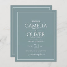 BUDGET Dark Sage Green MONOCHROME Wedding