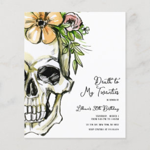 Budget Death to My 20s Birthday Skull