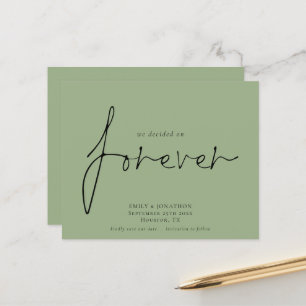 Budget Decided On Forever Sage Green Save The Date