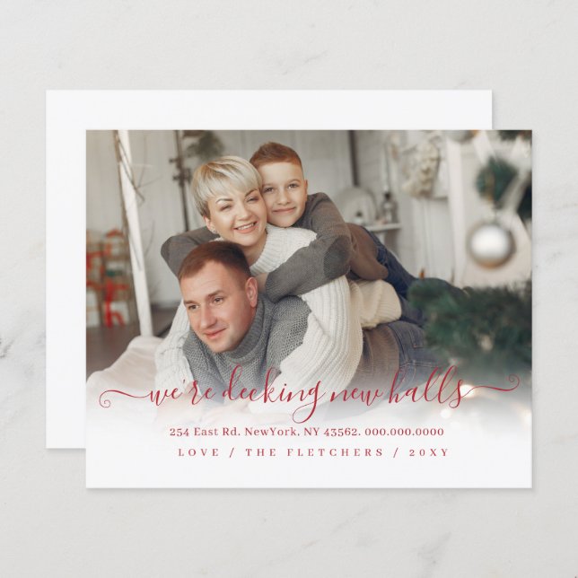 Budget Decking New Halls Moving Holiday Card (Front/Back)