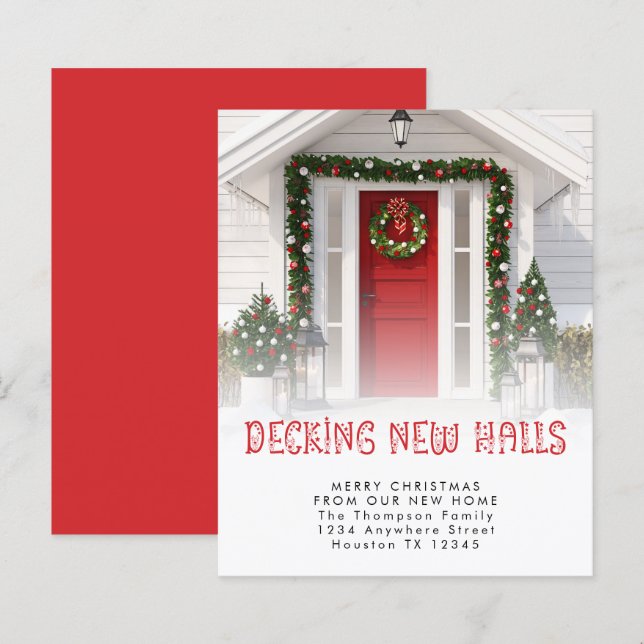 BUDGET Decking New Halls Photo Reindeer Christmas (Front/Back)