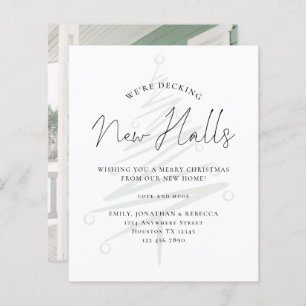 Budget Decking New Halls Tree Tint Christmas Card