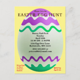 Budget Decorative Egg Easter Egg Hunt Postcard