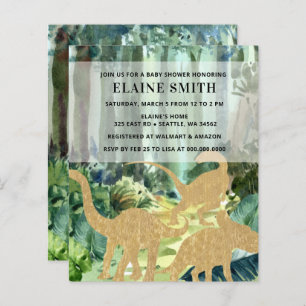 Budget  Dinosaur Unisex Baby Shower Invitation