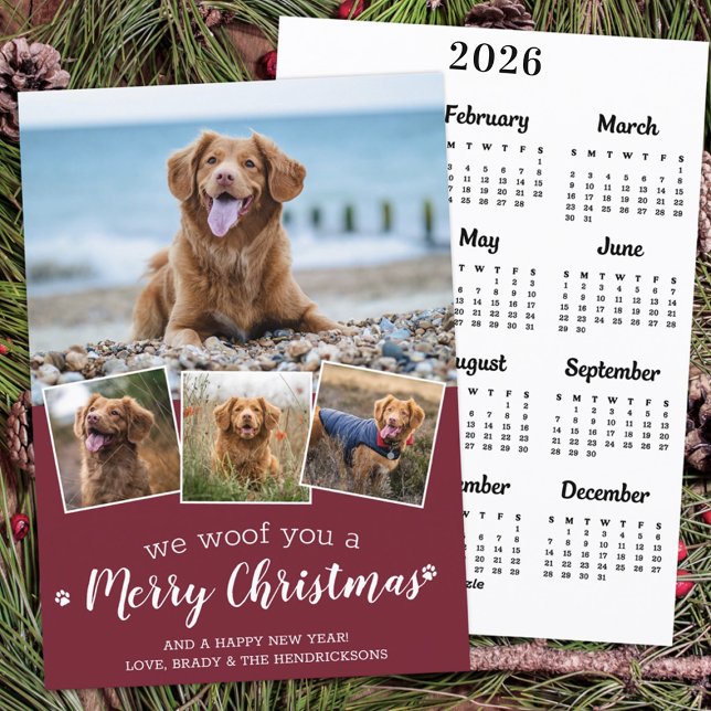 Budget Dog Pet Photo Merry Christmas 2025 Calendar (Creator Uploaded)