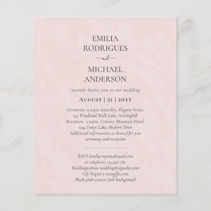 BUDGET Double-Sided BILINGUAL Spanish Boda Wedding Flyer