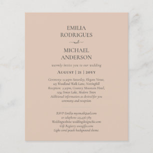 BUDGET Double-Sided BILINGUAL Spanish Boda Wedding Flyer