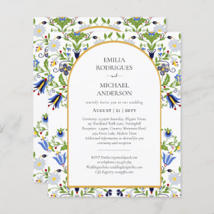 BUDGET Double Sided BILINGUAL Wedding Folk Art