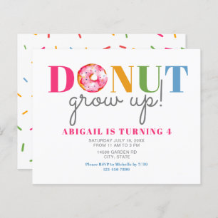 Budget Doughnut Grow Up Cute Birthday sprinkles pa