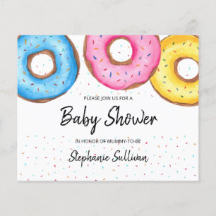Budget Doughnuts Baby Shower Invitation