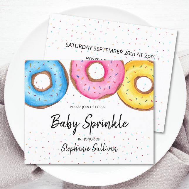 Budget Doughnuts Baby Sprinkle Invitation (Creator Uploaded)