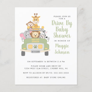 Budget Drive By Animal Safari Baby Shower