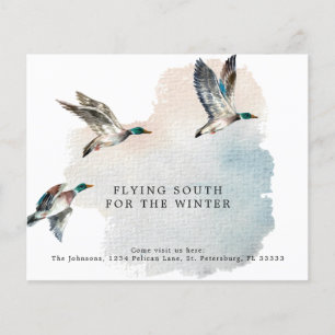 Budget Ducks Flying South Temporary New Home Card
