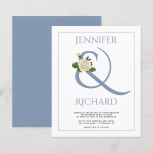BUDGET dusty blue ampersand wedding