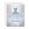 Budget Dusty Blue Dress Quinceañera Invitation