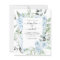 Budget Dusty Blue Floral Wedding Invitation