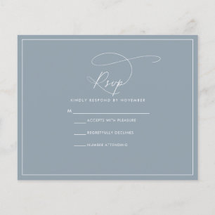 Budget Dusty Blue RSVP Flyer