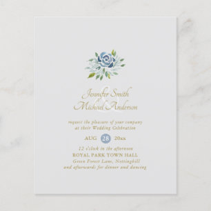 BUDGET Dusty Blue Sage Floral Bouquet Wedding