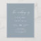 Budget Dusty Blue Wedding Invitation  Flyer