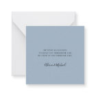 Budget dusty blue wedding thank you script