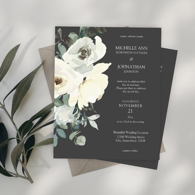Budget Dusty Blue & White on Grey Floral Wedding (Creator Uploaded)