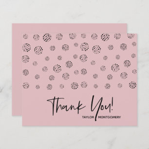 Budget Dusty Pink Dotted Thank You Cards